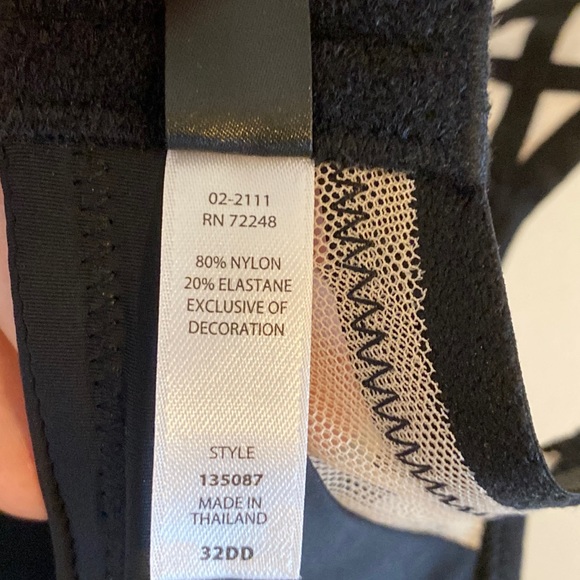 32E 32DD Paramour Felina Sexy Black Amaranth Underwire Mesh High Quality Bra EUC - Picture 8 of 16